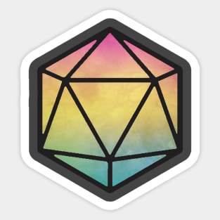 Watercolor D20 2.0 Sticker